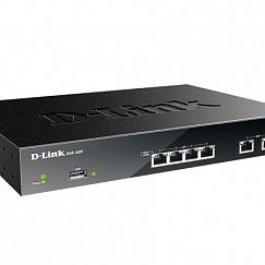 D-Link DSR-500/B1A Межсетевой экран с поддержкой VPN, 2 портами WAN + 4 портами LAN 10/100/1000Base-TX 