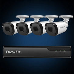 Falcon Eye FE-104MHD KIT ДАЧА SMART Комплект видеонаблюдения. Гибридный регистратор с поддержкой AHD/TVI/CVI/IP/Аналог. Алгоритм сжатия H.264,Запись 1080N/100 кад./сек