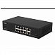 Неуправляемый 8 портовый PoE коммутатор PUS-2T08L-120RM с возможностью установки в стойку